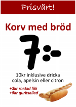 gatupratare 50 x 70 korv med bröd